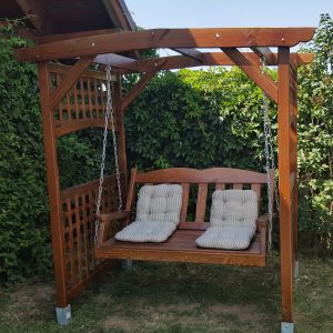 balansoar din lemn masiv Relax Duo pentru gradina si terasa