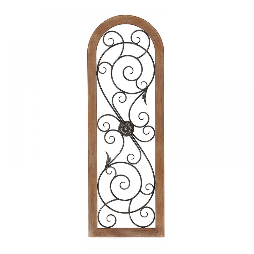 Decoratiune de perete din lemn si fier Toscana
