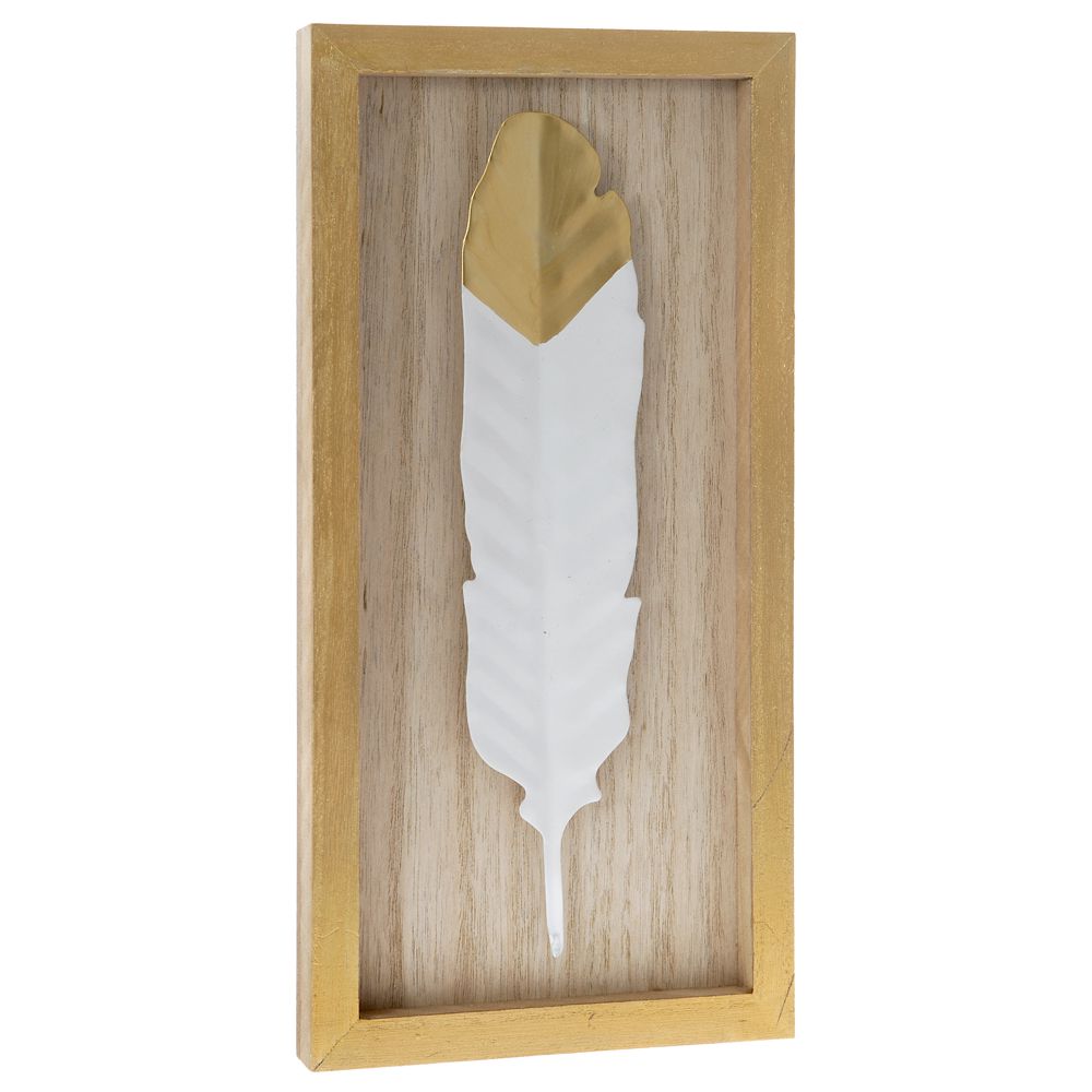 Decoratiune din lemn Penna Alba