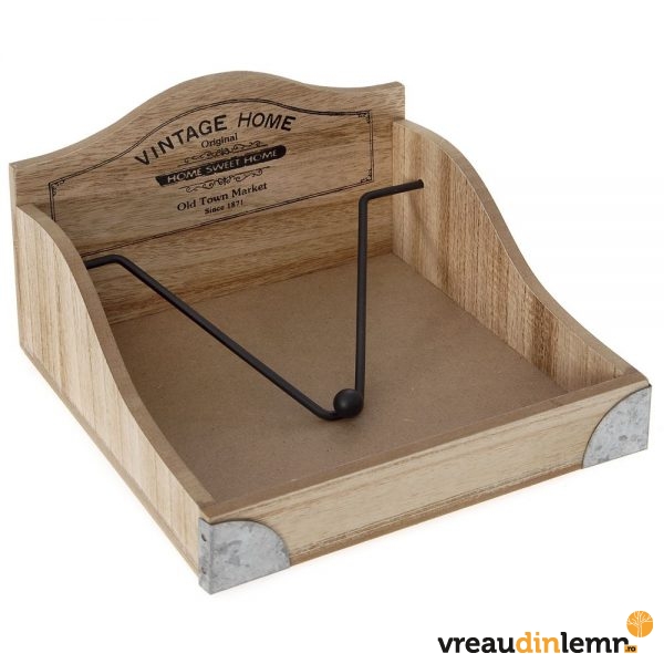 Suport de servetele din lemn Vintage Home